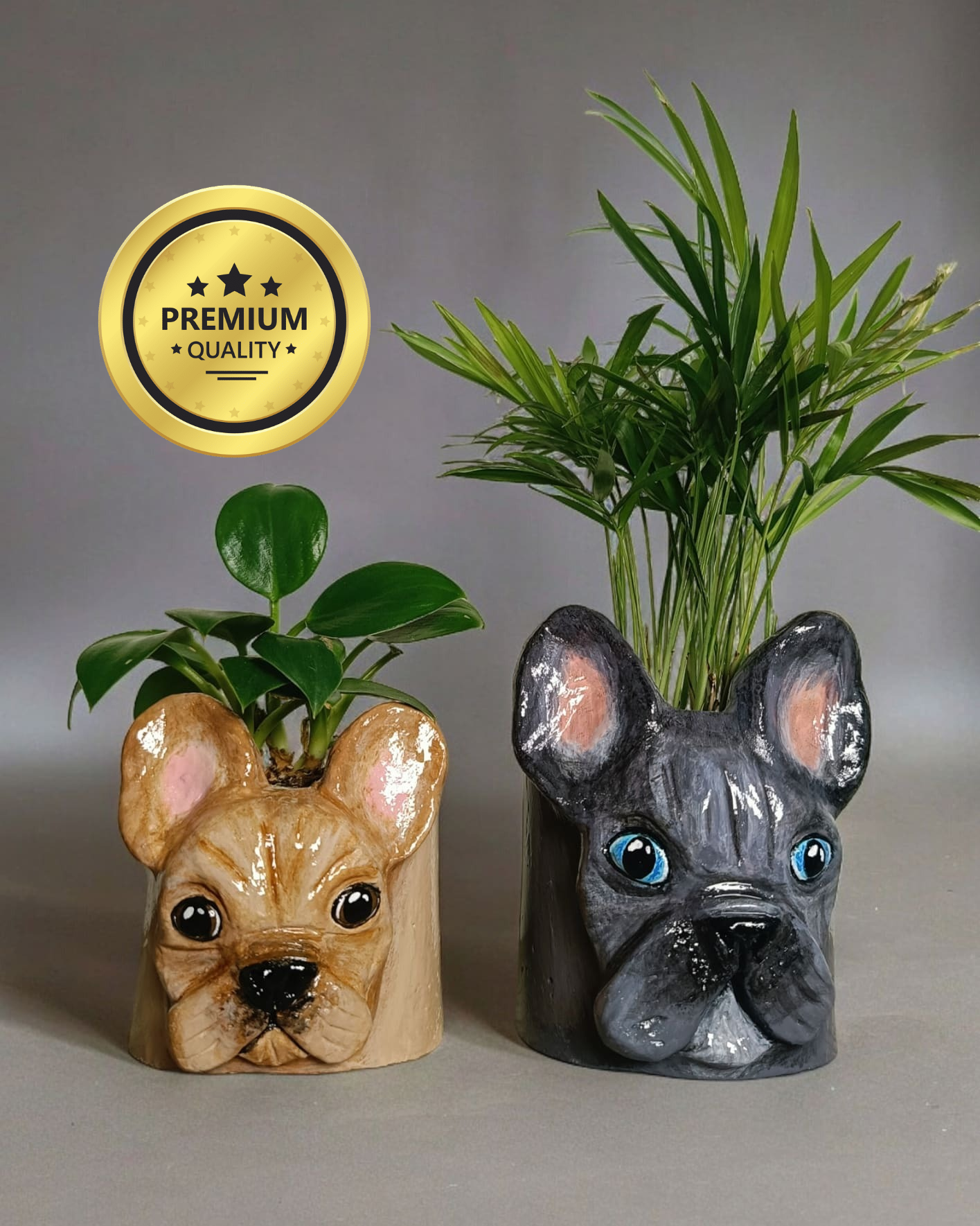 Clay  | handmade Personalized dog plant pot