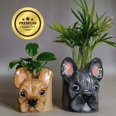 Clay  | handmade Personalized dog plant pots