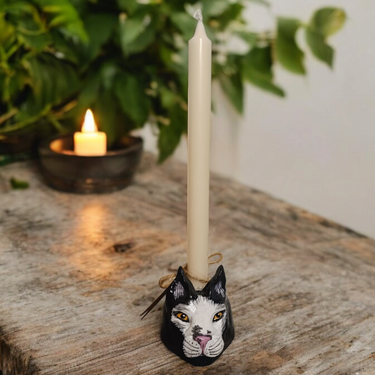 Handmade cat candle holder!