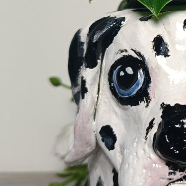 Cute Handmade Dalmatian Pot